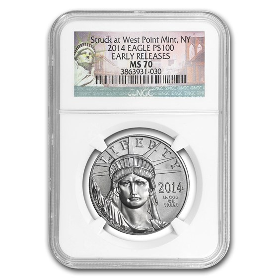 2014 1 oz American Platinum Eagle MS-70 NGC (WP Mint, ER) 2014 1 oz American Platinum Eagle MS-70 NGC (WP Mint, ER)