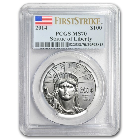 2014 1 oz Platinum American Eagle MS-70 PCGS (FirstStrike®) 2014 1 oz Platinum American Eagle MS-70 PCGS (FirstStrike®)