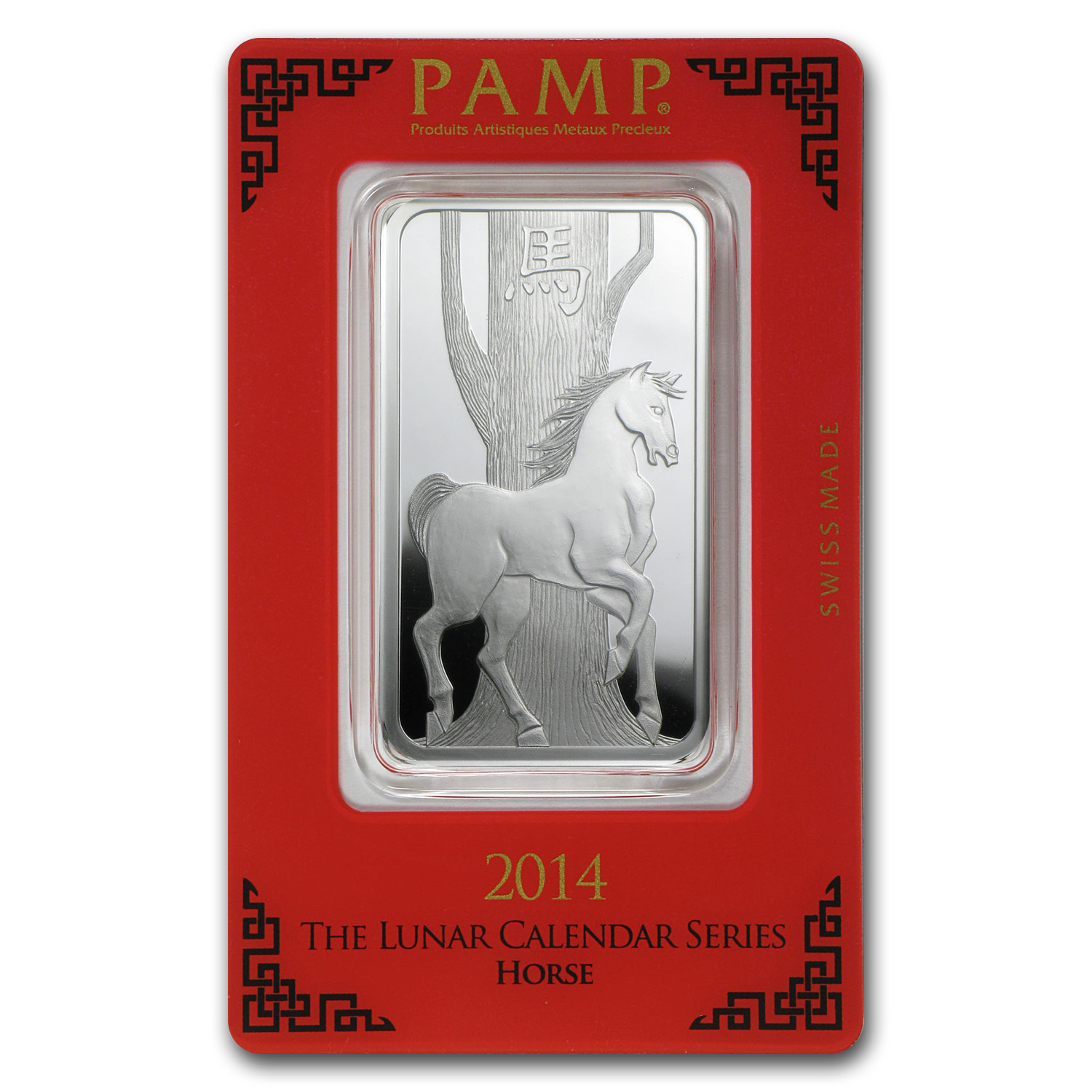 Buy 2014 1 oz Silver PAMP Suisse Year of the Horse Bar | APMEX