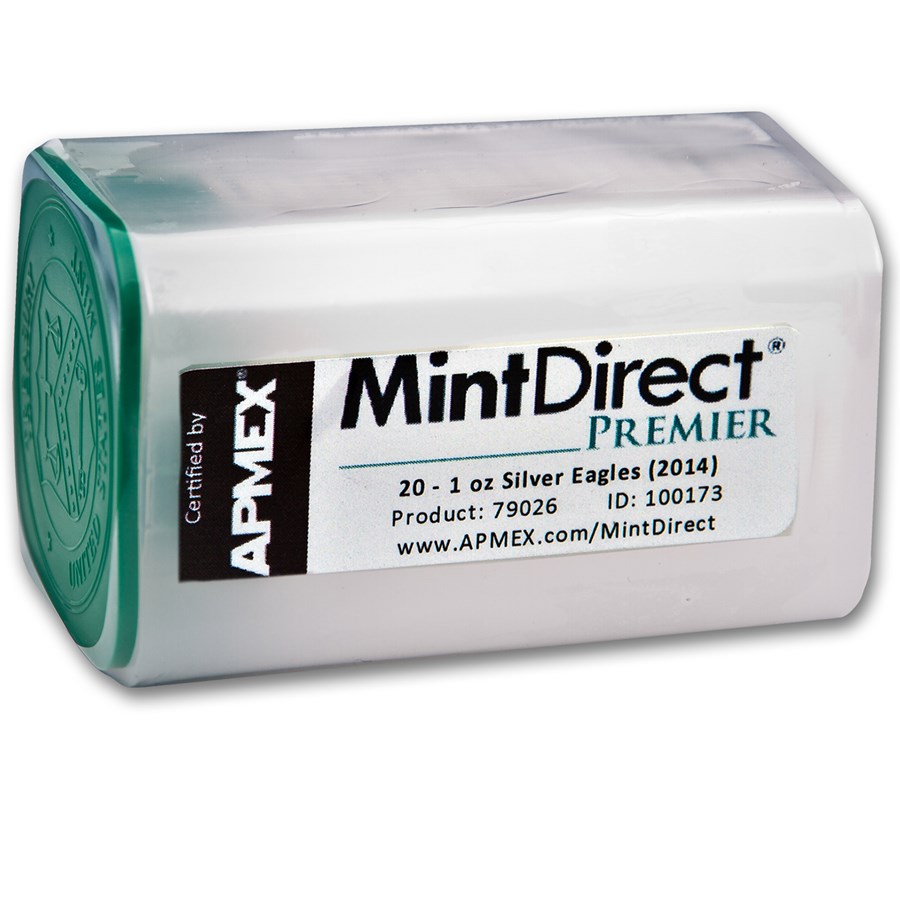 2014 1 oz Silver Eagles (20-Coin MintDirect® Premier Tube)