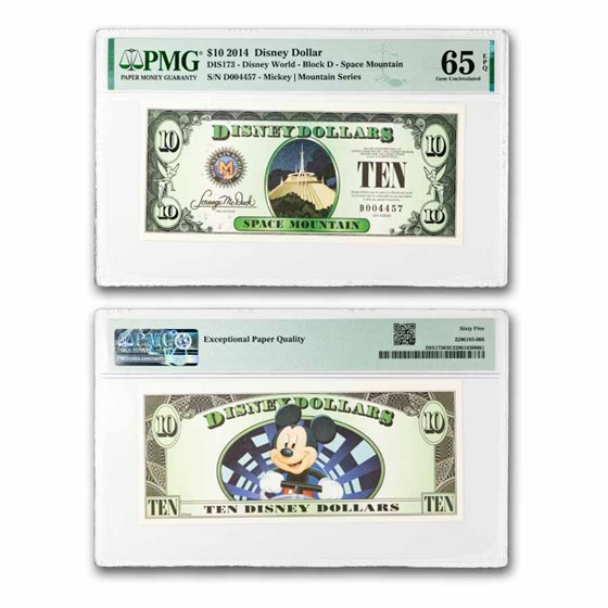 2014 $10.00 (D) Space Mountain CU-65 EPQ (DIS#173)