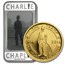 2014 2-Pc Gold & Silver Charlie Chaplin 100 Years of Laughter Set