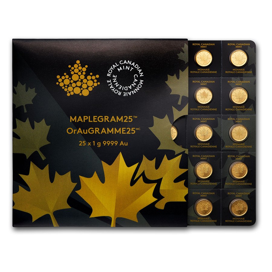 Buy 2014 Canadian 25x 1 gram Gold Maplegram25 | APMEX