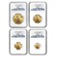 2014 4-Coin American Gold Eagle Set MS-70 NGC (ER)