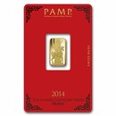 2014 5 gram Gold Bar - PAMP Suisse Year of the Horse (In Assay)