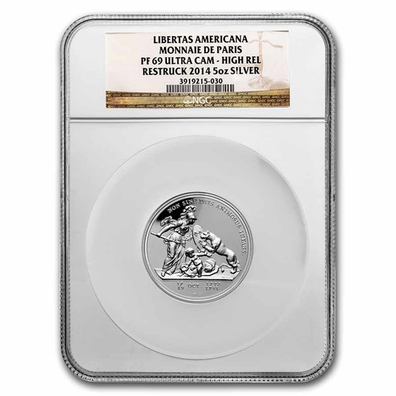 2014 5 oz Proof Silver Libertas Americana HR PF-69 NGC (w/o COA) 2014 5 oz Proof Silver Libertas Americana HR PF-69 NGC (w/o COA)