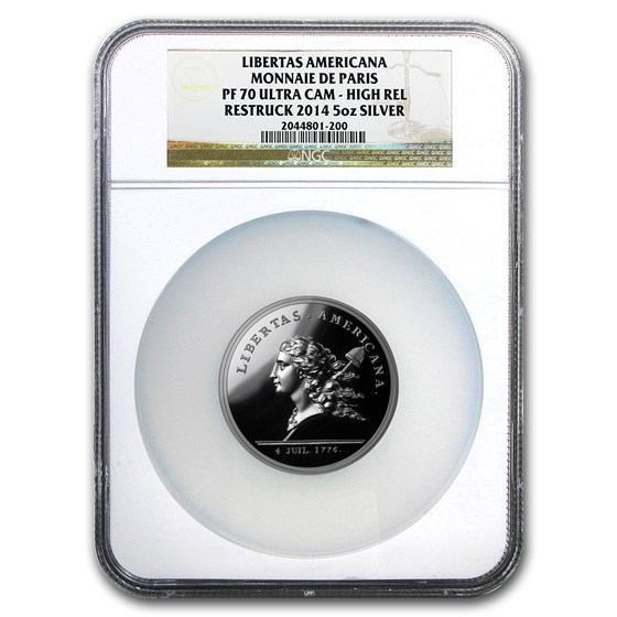 2014 5 oz Proof Silver Libertas Americana HR PF-70 NGC 2014 5 oz Proof Silver Libertas Americana HR PF-70 NGC