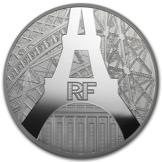 2014 5 oz Silver €50 Eiffel Tower & Palais de Chaillot Proof 2014 5 oz Silver €50 Eiffel Tower & Palais de Chaillot Proof