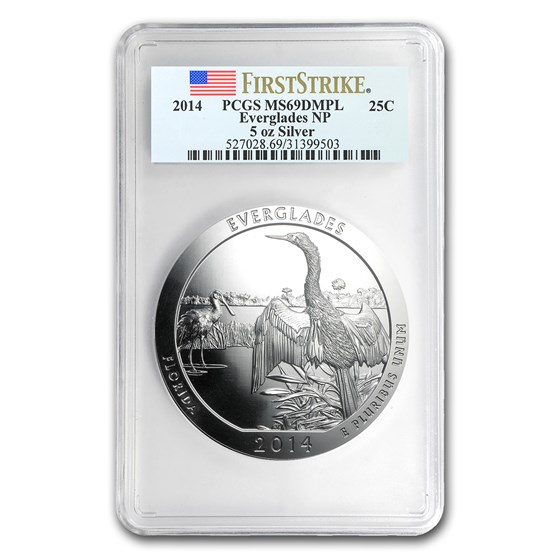 2014 5 oz Silver ATB Everglades MS-69 DMPL PCGS (FS) 2014 5 oz Silver ATB Everglades MS-69 DMPL PCGS (FS)