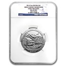 2014 5 oz Silver ATB Great Smoky Mountains MS-69 DPL NGC (ER)