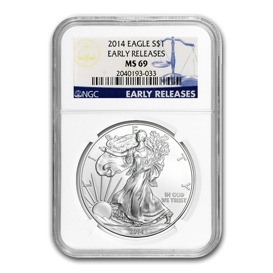 2014 American Silver Eagle MS-69 NGC (Early Releases)