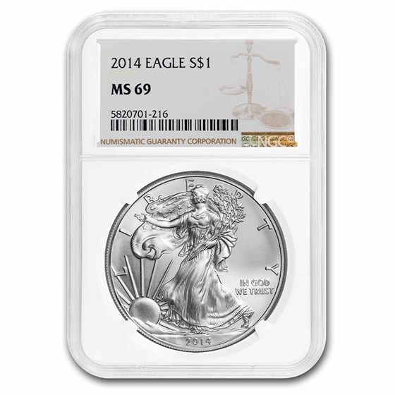 2014 American Silver Eagle MS-69 NGC