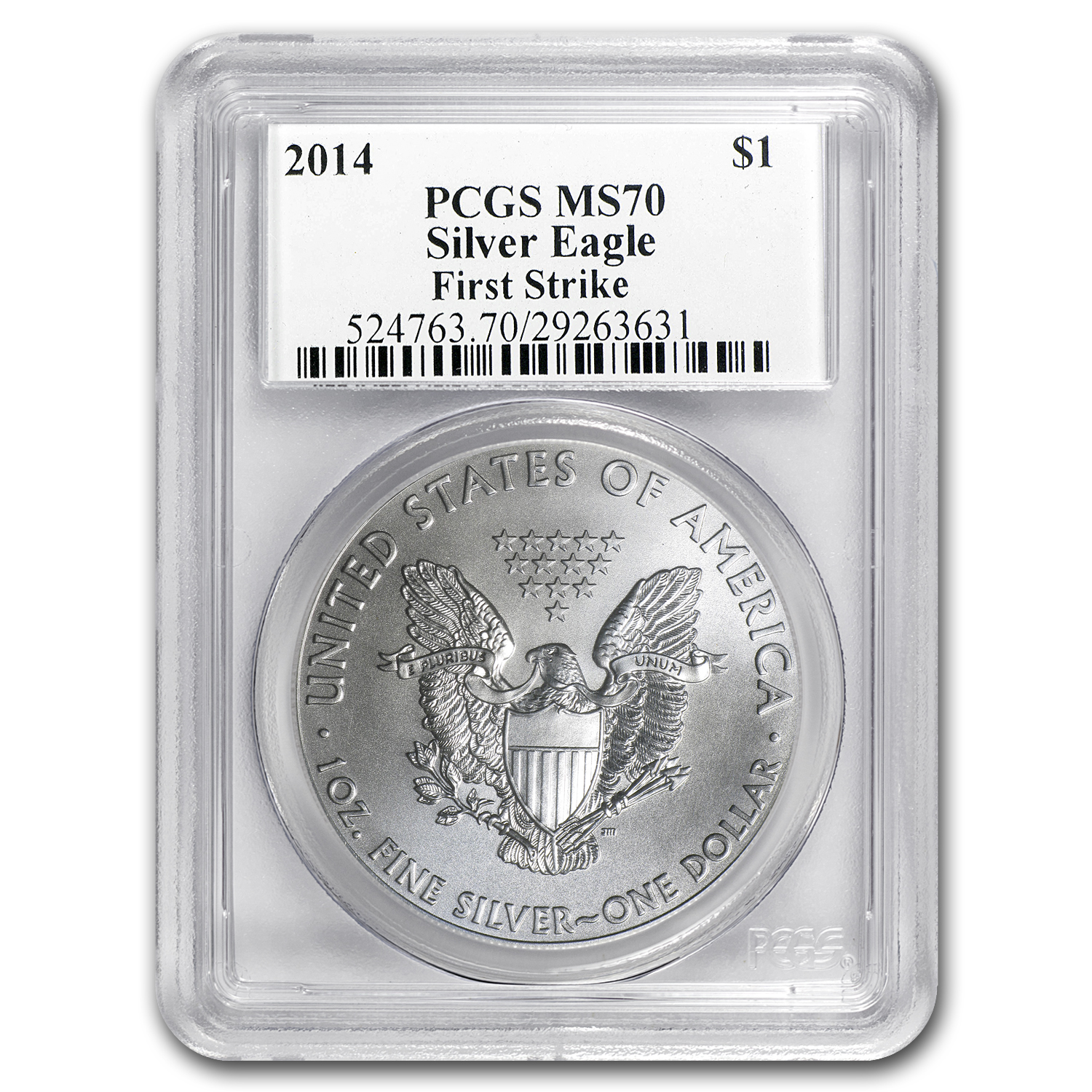 Buy 2014 Silver Eagle MS-70 PCGS (FS, Mercanti) | APMEX
