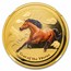 2014 AUS 1 oz Gold Lunar Horse PF-70 NGC UC (SII, Colorized)