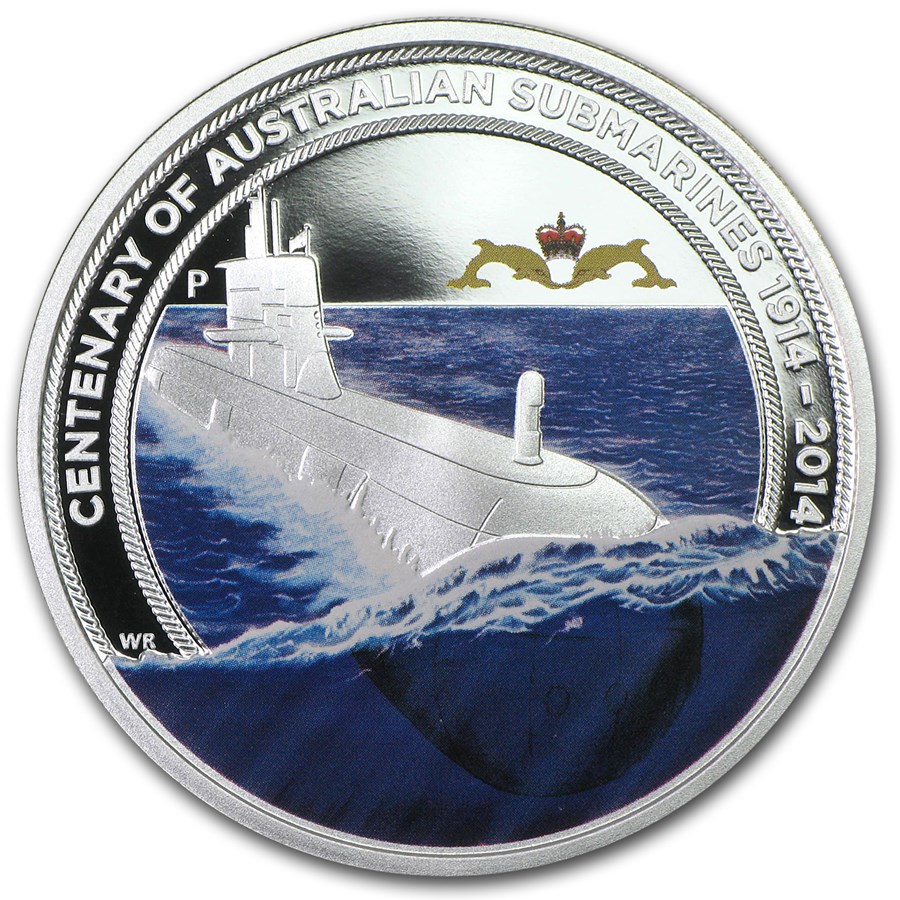 Buy 2014 AUS 1 oz Silver Centenary of Australian Submarine Service Pf