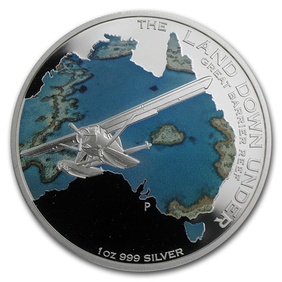 2014 AUS 1 oz Silver The Land Down Under Great Barrier Reef Proof 2014 AUS 1 oz Silver The Land Down Under Great Barrier Reef Proof