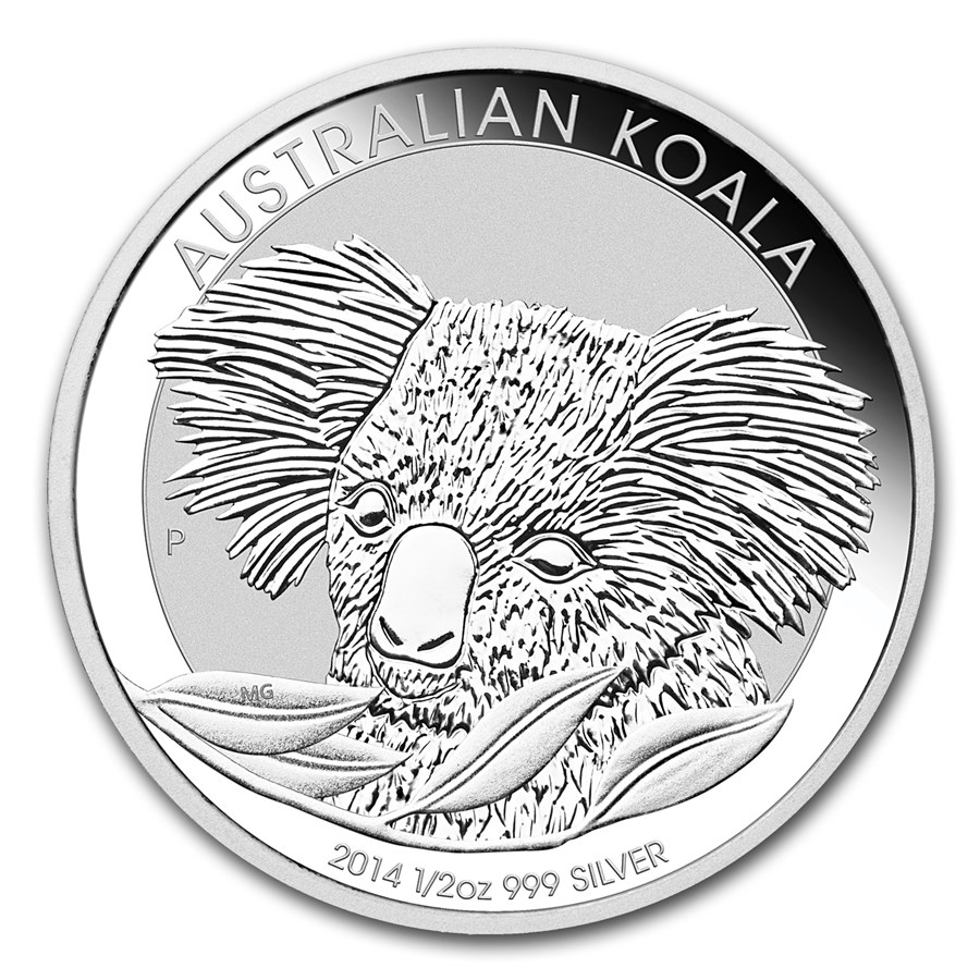 2014 Australia 1/2 oz Silver Koala BU