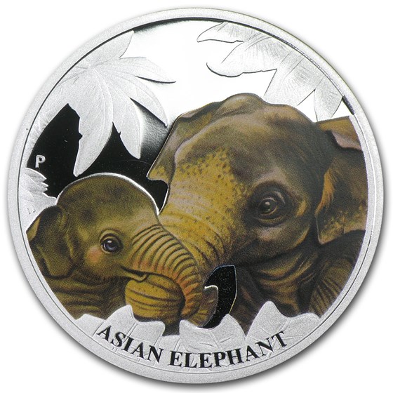 2014 Australia 1/2 oz Silver Mother's Love Proof (Asian Elephant) 2014 Australia 1/2 oz Silver Mother's Love Proof (Asian Elephant)