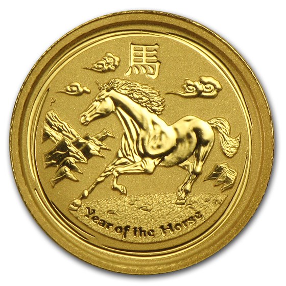 2014 Australia 1/20 oz Gold Lunar Horse BU (Series II) 2014 Australia 1/20 oz Gold Lunar Horse BU (Series II)