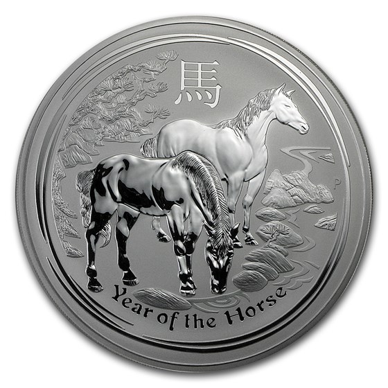 2014 Australia 1 kilo Silver Lunar Horse BU (SII)