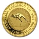 2014 Australia 1 oz Gold Kangaroo BU (25th Anniv)