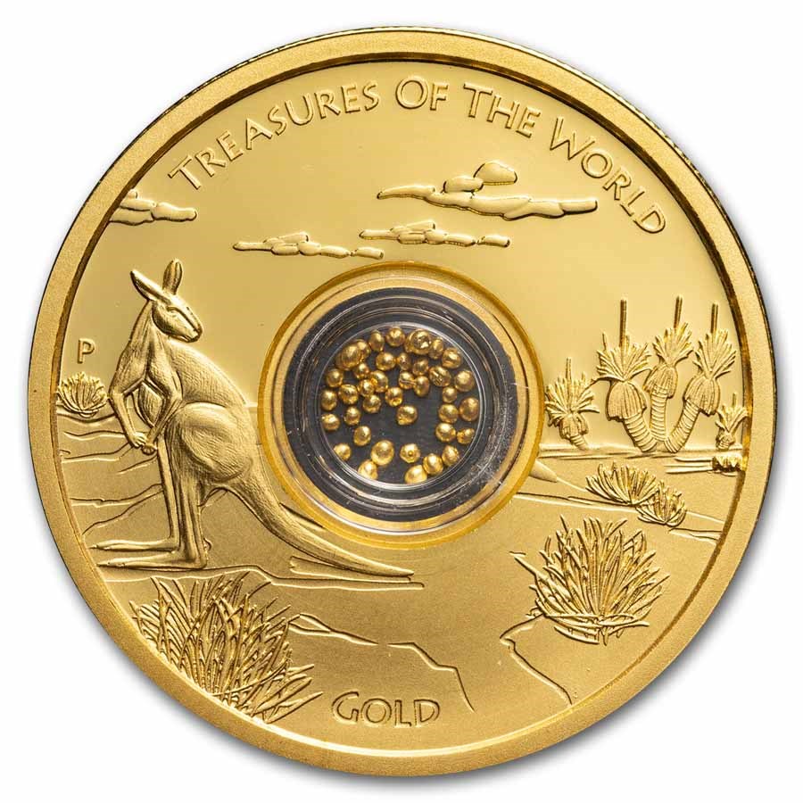 2014 Australia 1 oz Gold Treasures of the World Locket- Coin Only