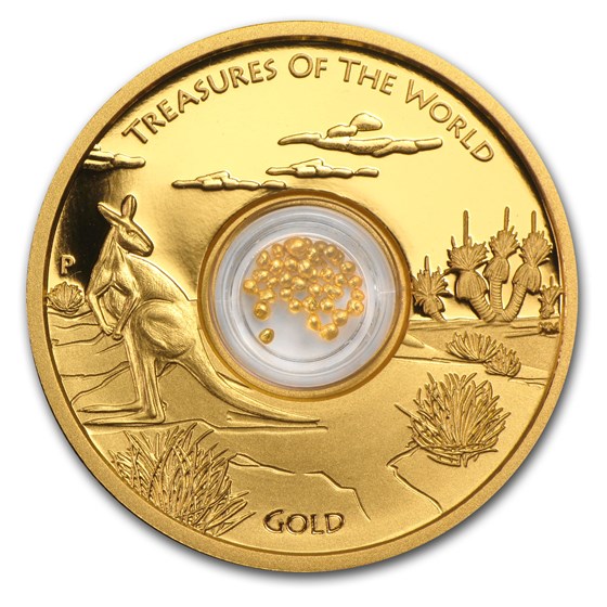 2014 Australia 1 oz Gold Treasures of the World Locket 2014 Australia 1 oz Gold Treasures of the World Locket