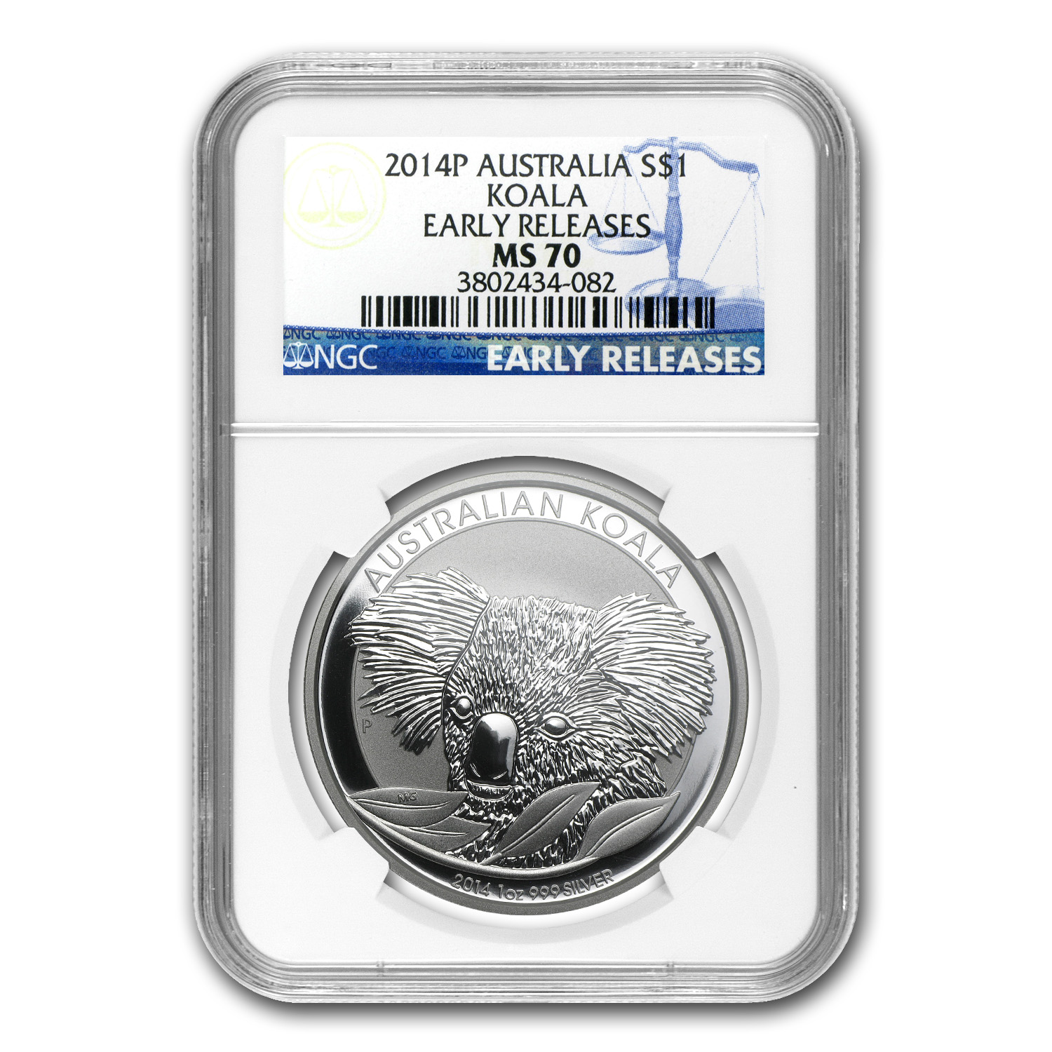 2014年 オーストラリア クーカバラ 1ドル 銀貨 MS 70 NGC 2014年 オーストラリア クーカバラ 1ドル 銀貨 MS 70 NGC