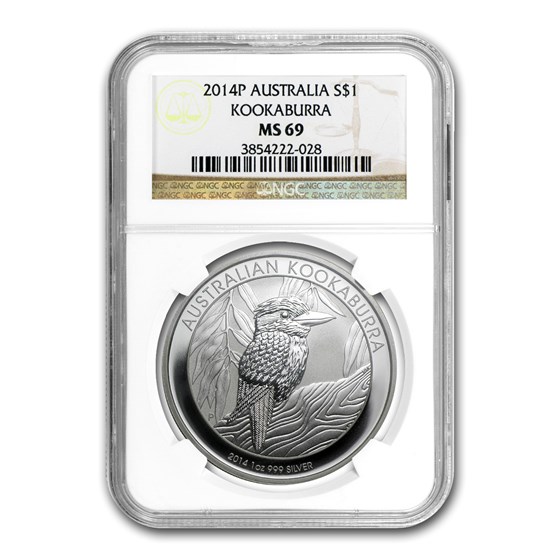 2014 Australia 1 oz Silver Kookaburra MS-69 NGC 2014 Australia 1 oz Silver Kookaburra MS-69 NGC