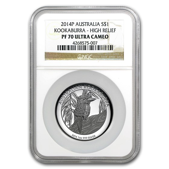 2014 Australia 1 oz Silver Kookaburra PF-70 NGC (High Relief) 2014 Australia 1 oz Silver Kookaburra PF-70 NGC (High Relief)