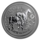 2014 Australia 1 oz Silver Lunar Horse BU (SII, Lion Privy)