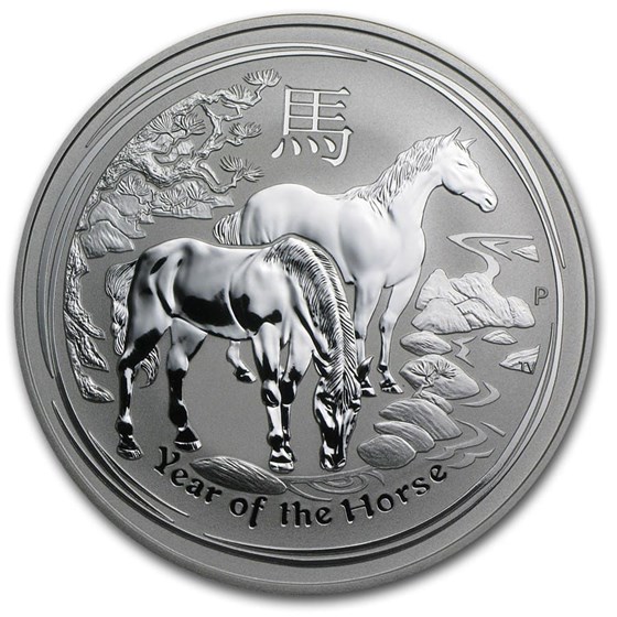 2014 Australia 1 oz Silver Lunar Horse BU (SII)