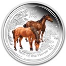 2014 Australia 1 oz Silver Lunar Horse Proof (Colorized)