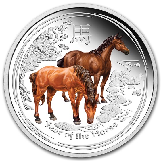 2014 Australia 1 oz Silver Lunar Horse Proof (Colorized) 2014 Australia 1 oz Silver Lunar Horse Proof (Colorized)