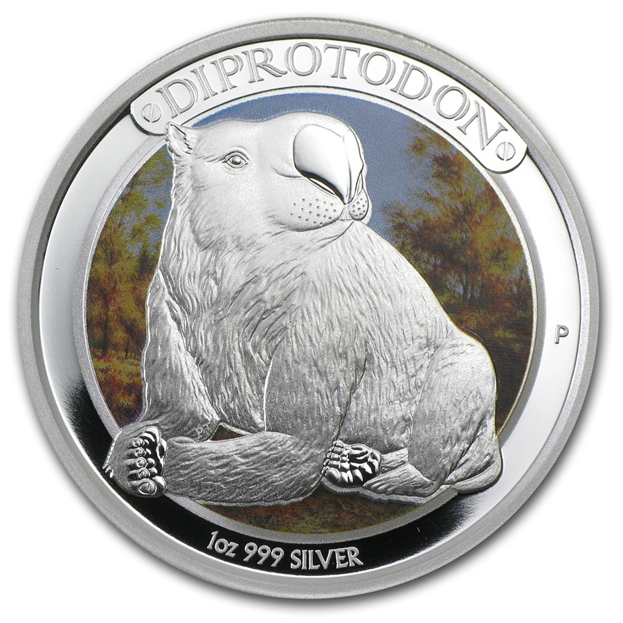 2014 Australia 1 oz Silver Megafauna Diprotodon Proof