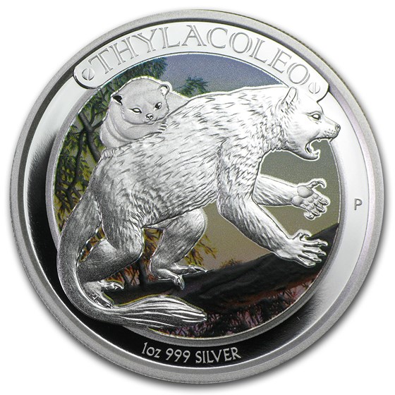 2014 Australia 1 oz Silver Megafauna Thylacoleo Proof 2014 Australia 1 oz Silver Megafauna Thylacoleo Proof