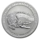 2014 Australia 1 oz Silver Saltwater Crocodile BU