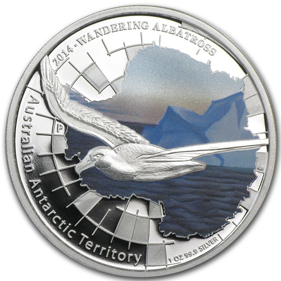 2014 Australia 1 oz Silver Wandering Albatross Proof 2014 Australia 1 oz Silver Wandering Albatross Proof