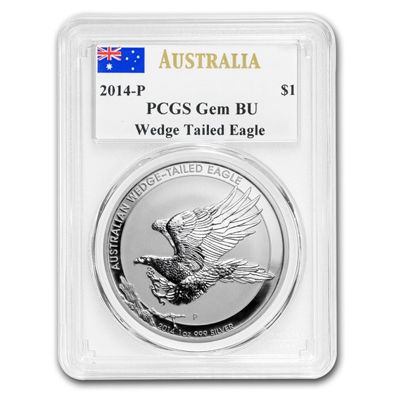 2014 Australia 1 oz Silver Wedge-Tailed Eagle PCGS GEM BU 2014 Australia 1 oz Silver Wedge-Tailed Eagle PCGS GEM BU