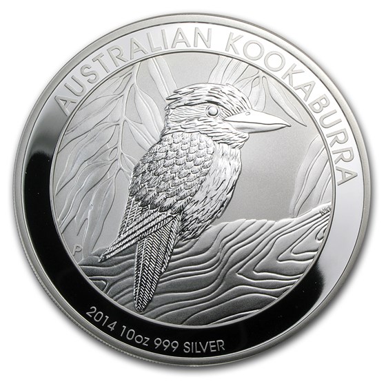2014 Australia 10 oz Silver Kookaburra BU