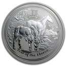 2014 Australia 2 oz Silver Lunar Horse BU (SII)