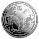 2014 Australia 2 oz Silver Lunar Horse Proof (SII)