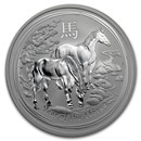 2014 Australia 5 oz Silver Lunar Horse BU (SII)