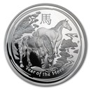 2014 Australia 5 oz Silver Lunar Horse Proof (SII)