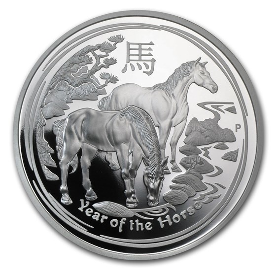 2014 Australia 5 oz Silver Lunar Horse Proof (SII)