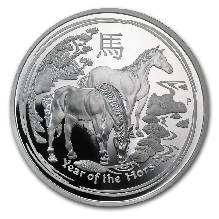 2014 Australia 5 oz Silver Lunar Horse Proof (SII)