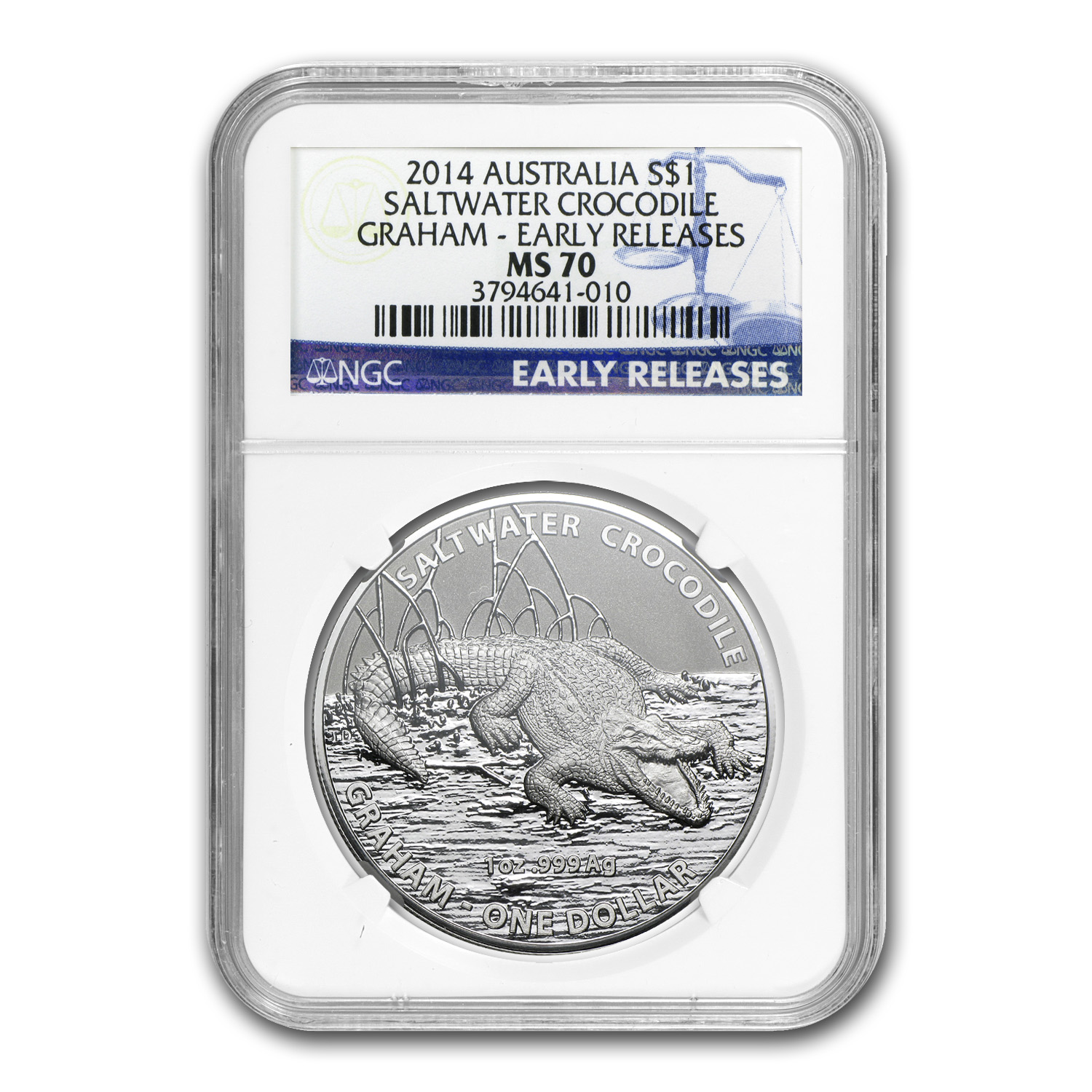 Buy 2014 Australia Crocodile Graham MS-70 NGC (ER) | APMEX