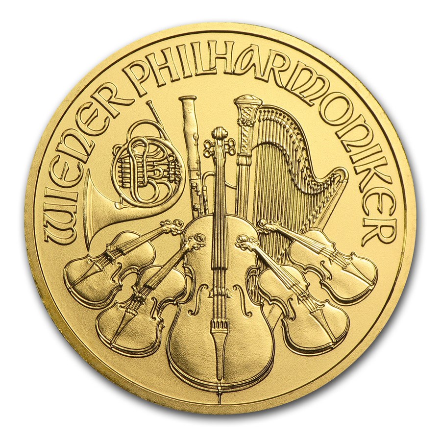 2014 Austria 1/2 oz Gold Philharmonic BU