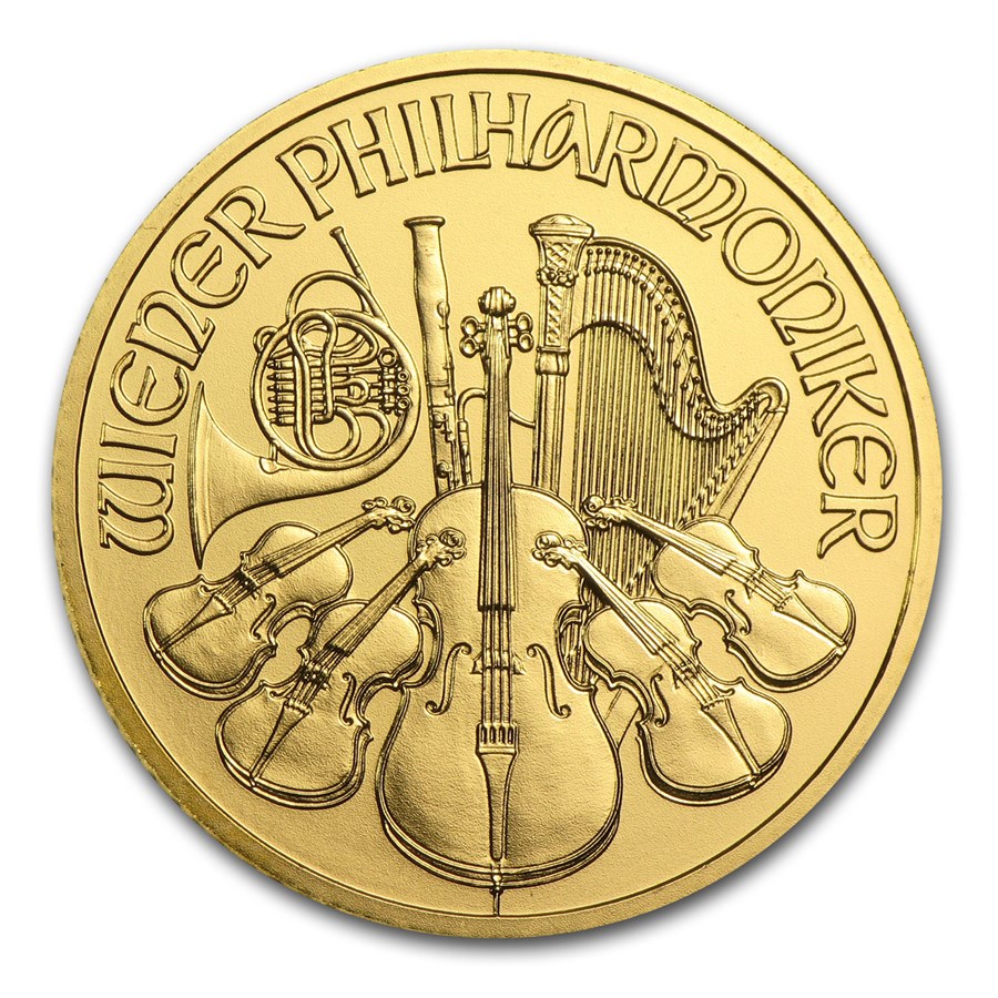 2014 Austria 1/4 oz Gold Philharmonic BU