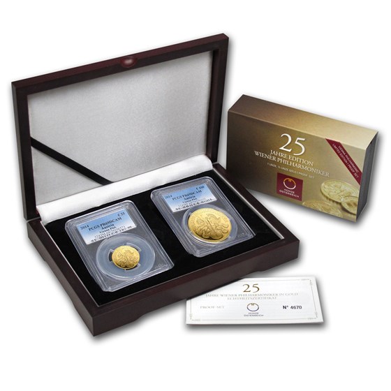 2014 Austria 2-Coin Gold Philharmonic Proof Set PR-69 PCGS 2014 Austria 2-Coin Gold Philharmonic Proof Set PR-69 PCGS